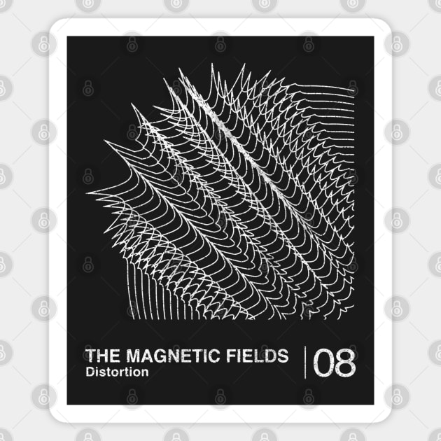 The Magnetic Fields / Minimalist Graphic Fan Artwork Design Magnet by saudade